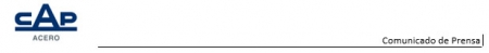CAP Acero aclara contingencia operacional